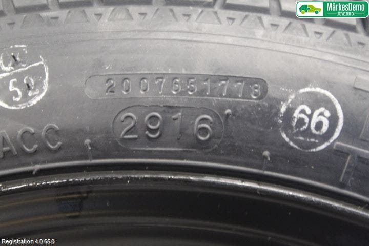 Kia PICANTO 12-17 Hjul Reservhjul Minityp