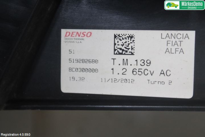 Fiat PANDA 12- Kylfläkt El