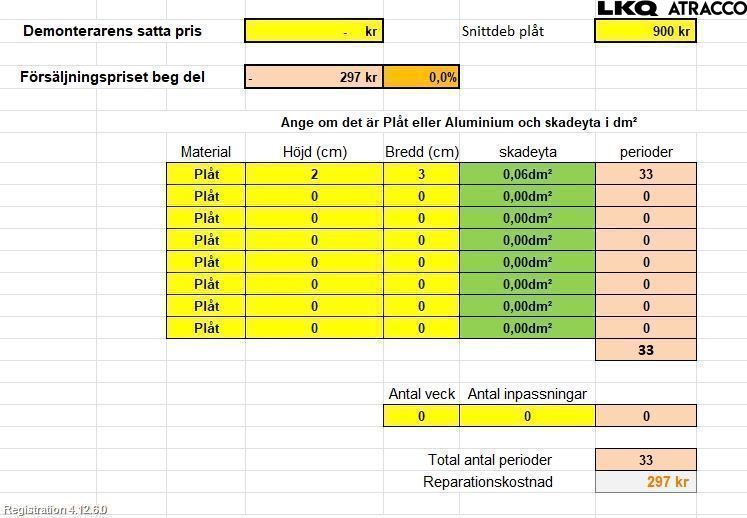 Audi A4 12-15 Dörr Bak Vänster