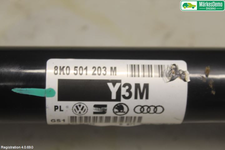 Audi A4 12-15 Drivaxel Bak Höger