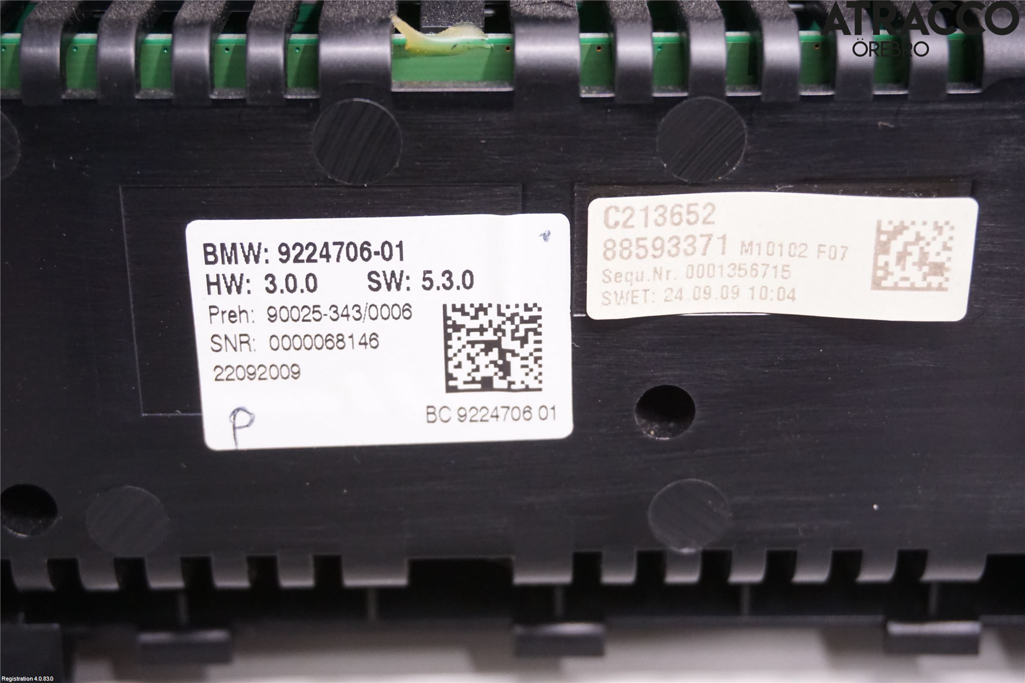 BMW 5 GT F07 09-17 Ac Styrenhet Ac Manöveren