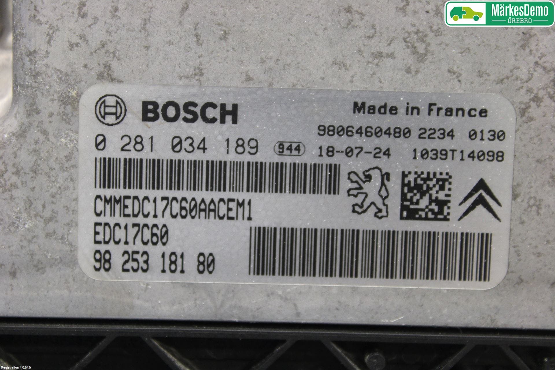 Peugeot EXPERT/E-EXPERT 17- Styrenhet Insprut Bensin