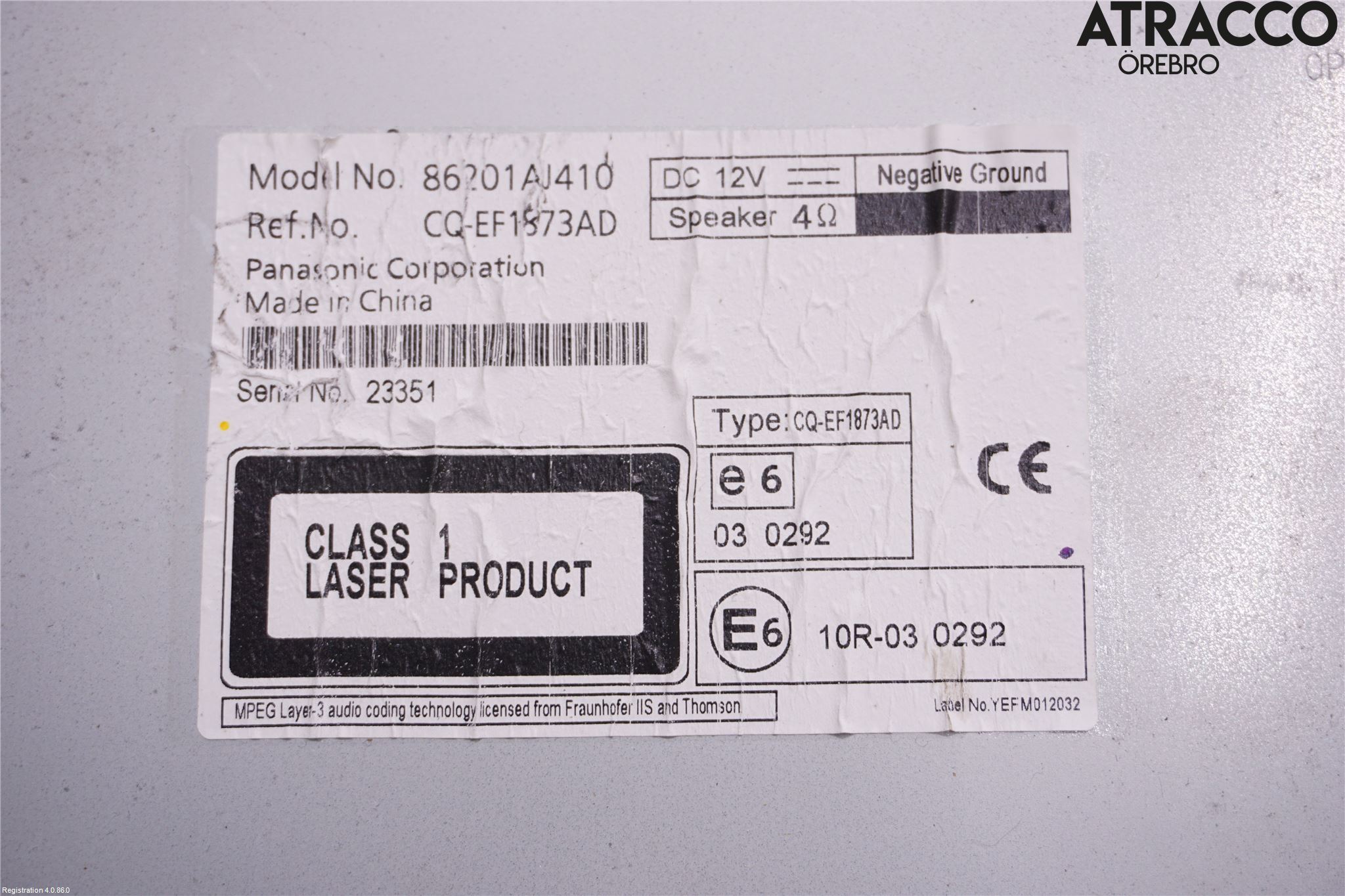 Subaru OUTBACK 10-15 Cd Radio - Multimediapanel