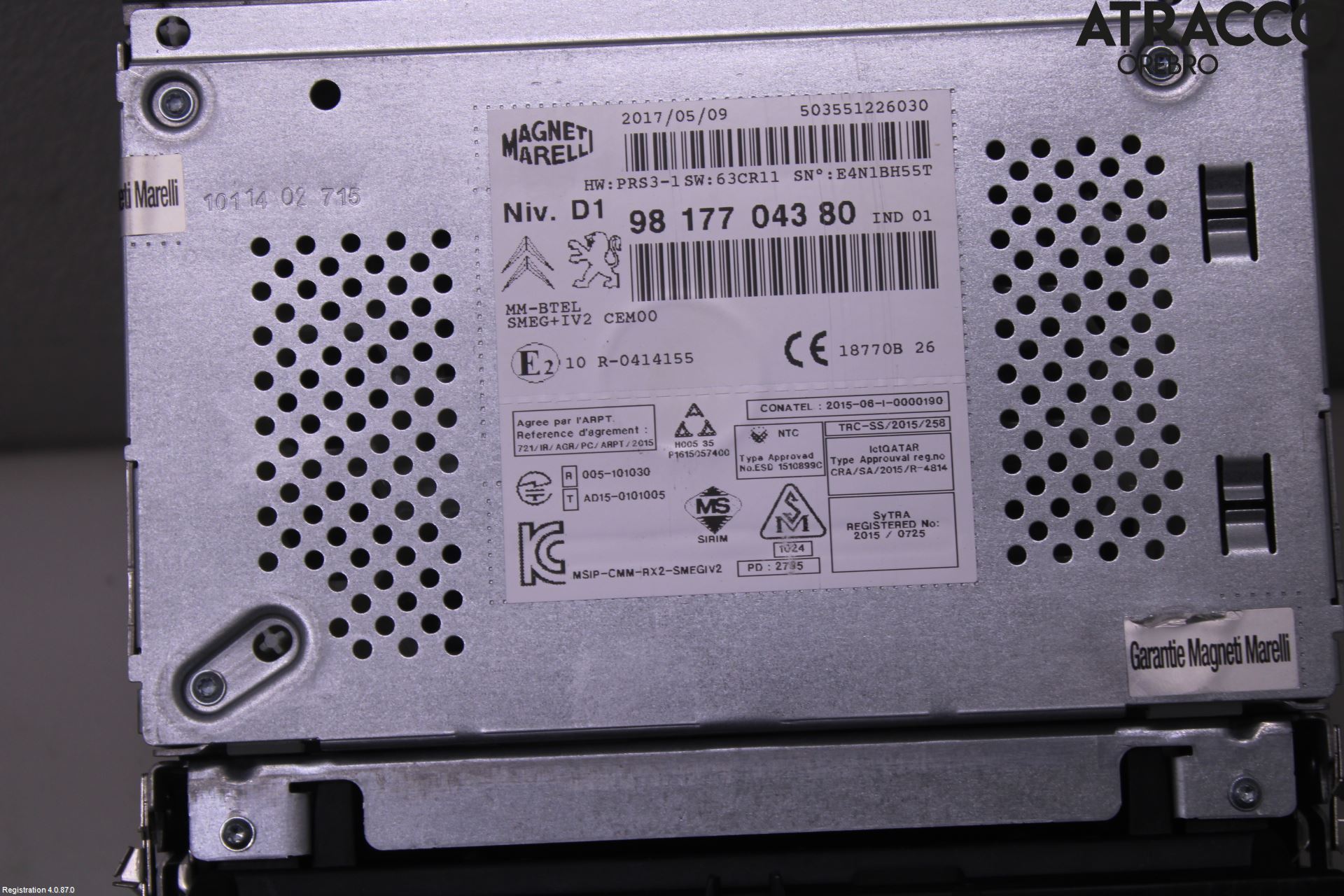 Peugeot PARTNER 16-18 Cd Radio - Multimediapanel