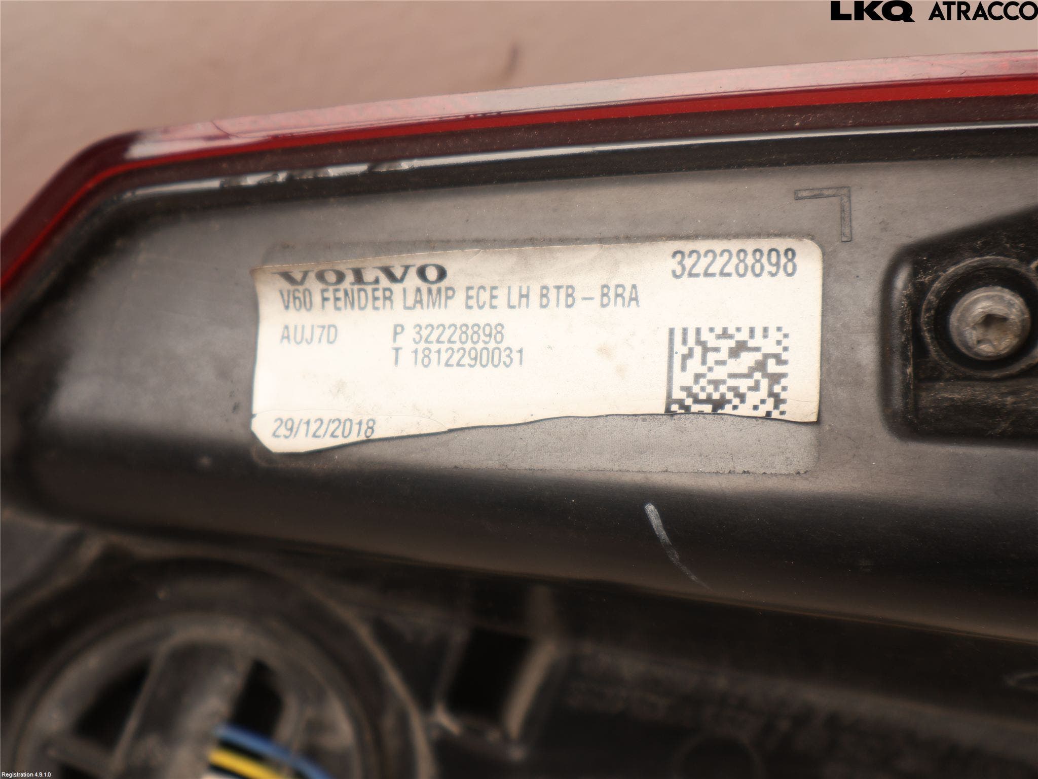 Volvo V60 19- Bakljus Vänster