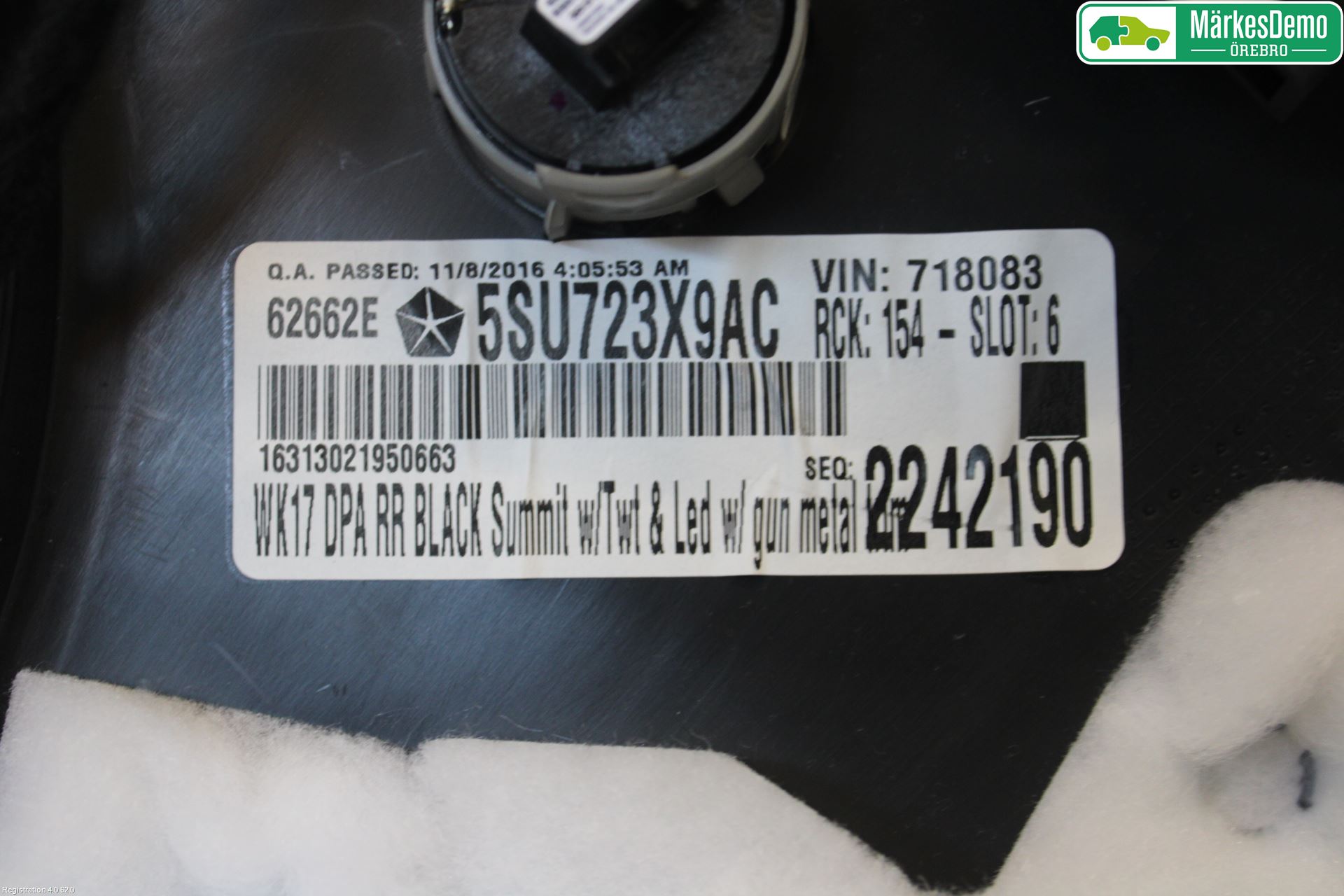 Jeep GRAND CHEROKEE 10-20 Dörrklädsel Hö