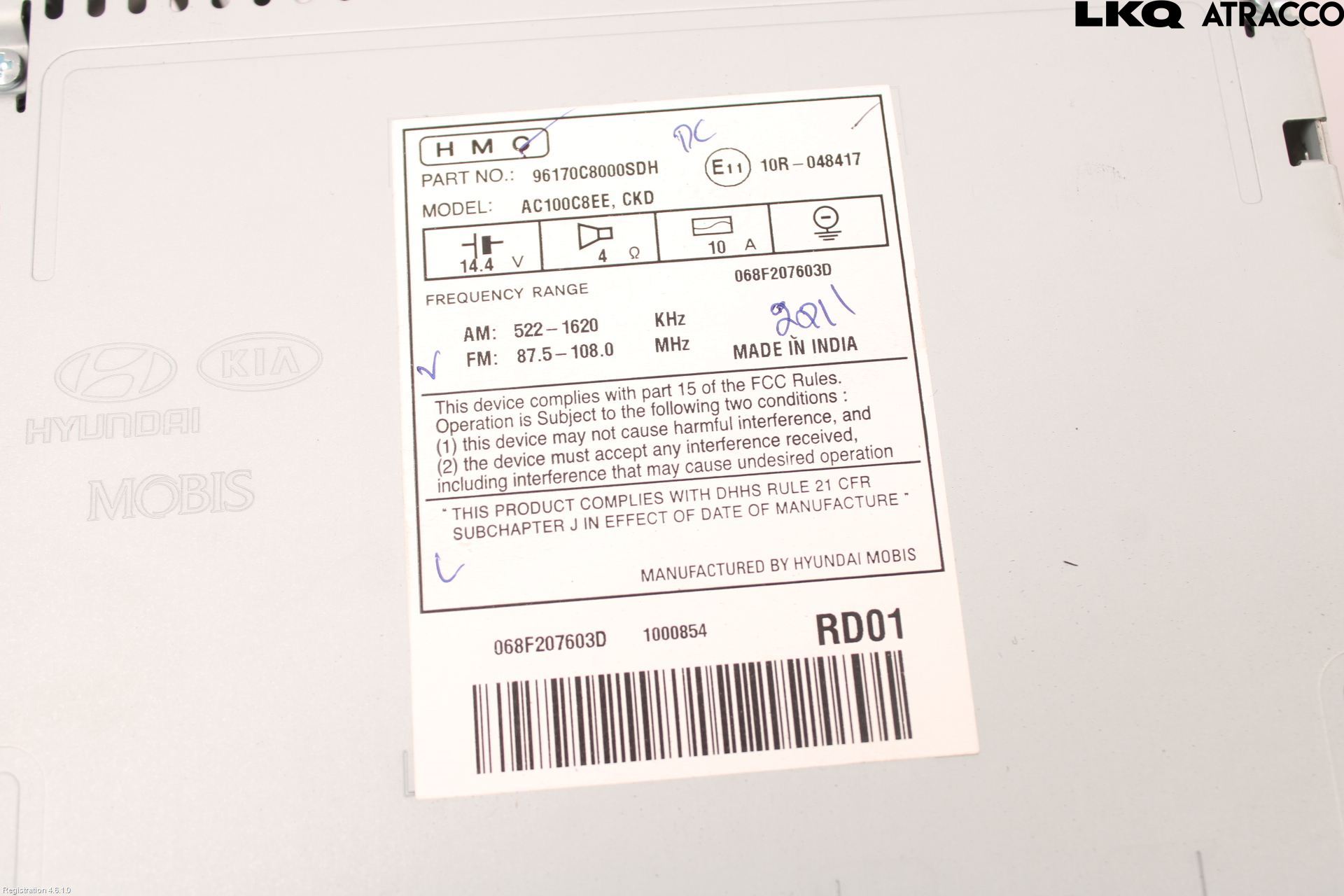 Hyundai i20 GB 15-20 Cd Radio - Multimediapanel