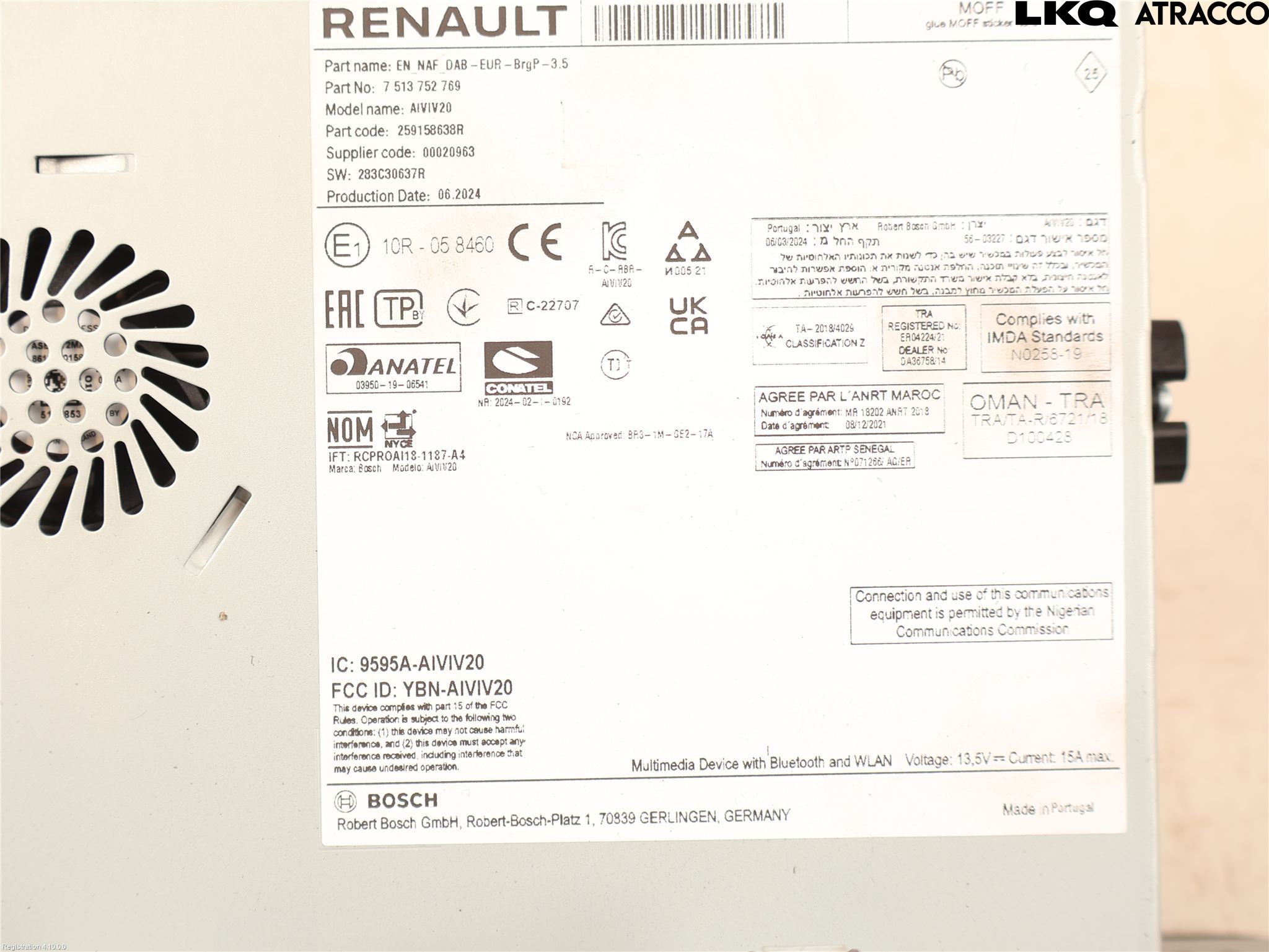 Nissan PRIMASTAR Bildskärm