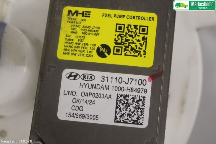 Kia CEED/CEED SW 19- Bränslepump El