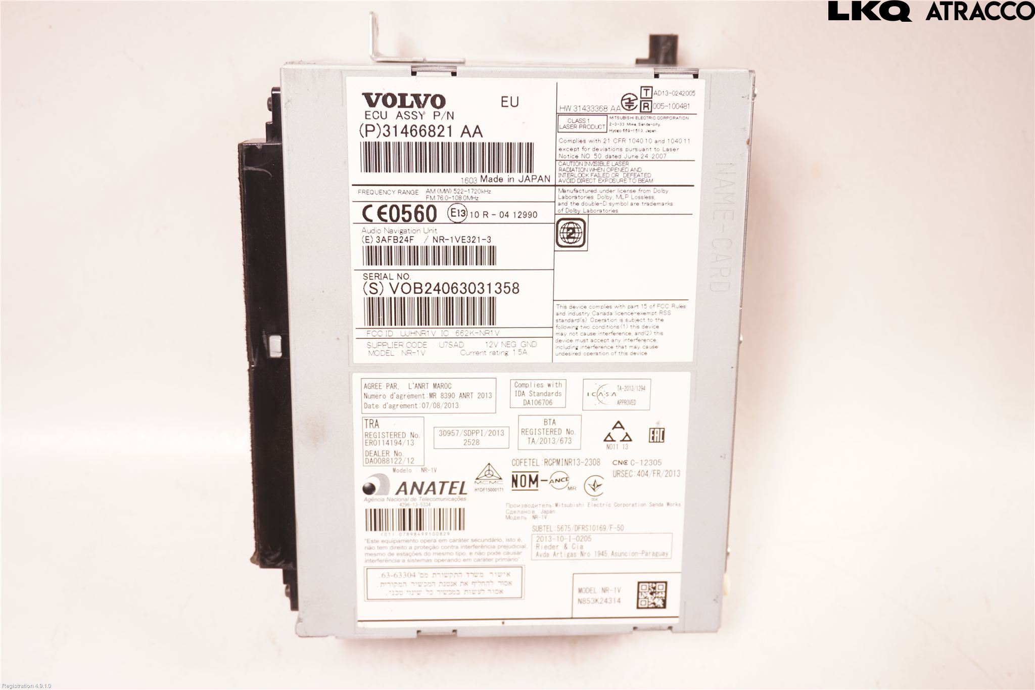 Volvo V70 14-16 Styrenhet Multimedia