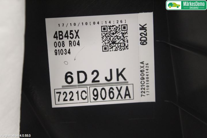 Mitsubishi OUTLANDER 13-21 Dörrklädsel Hö