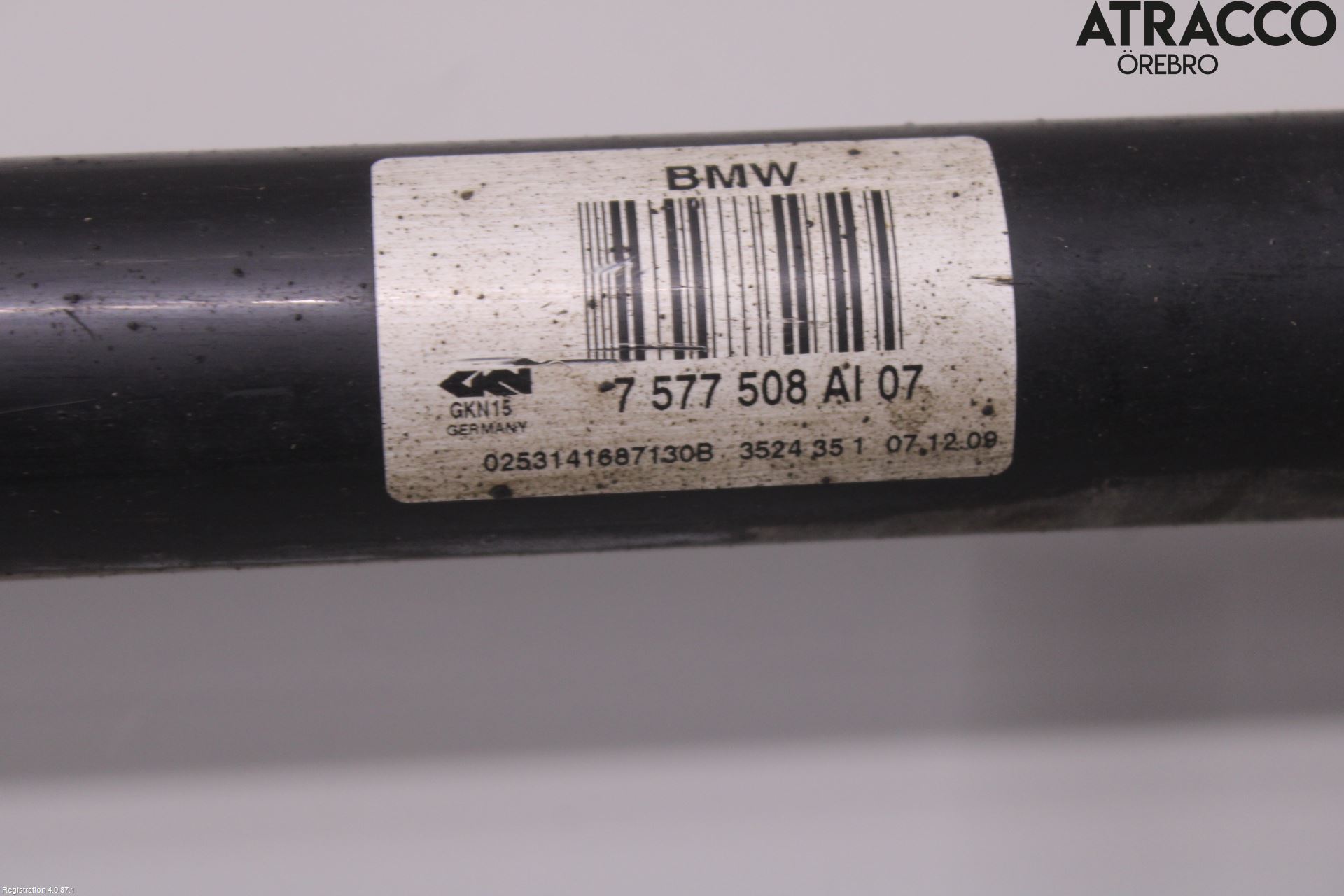 BMW 5 GT F07 09-17 Drivaxel Bak Höger
