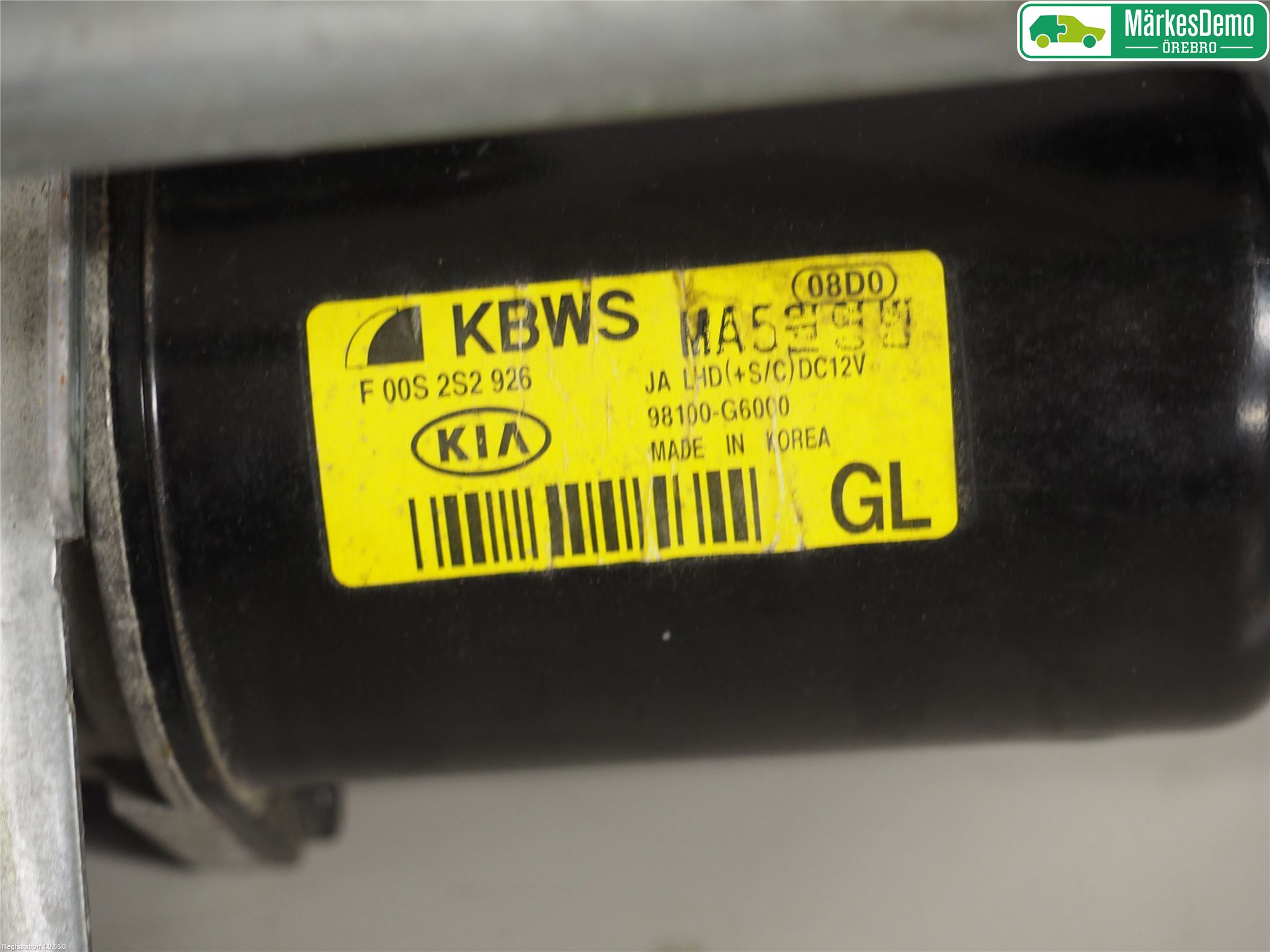 Kia PICANTO 17- Torkarmotor Baklucka