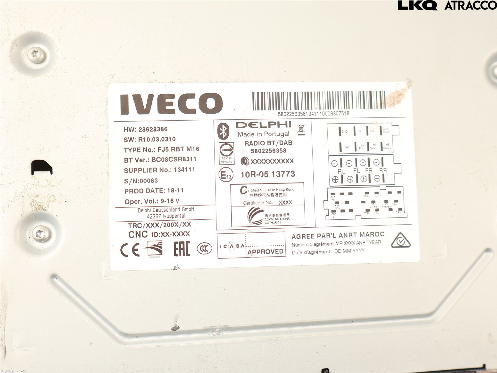 Iveco DAILY 14->> Cd Radio - Multimediapanel