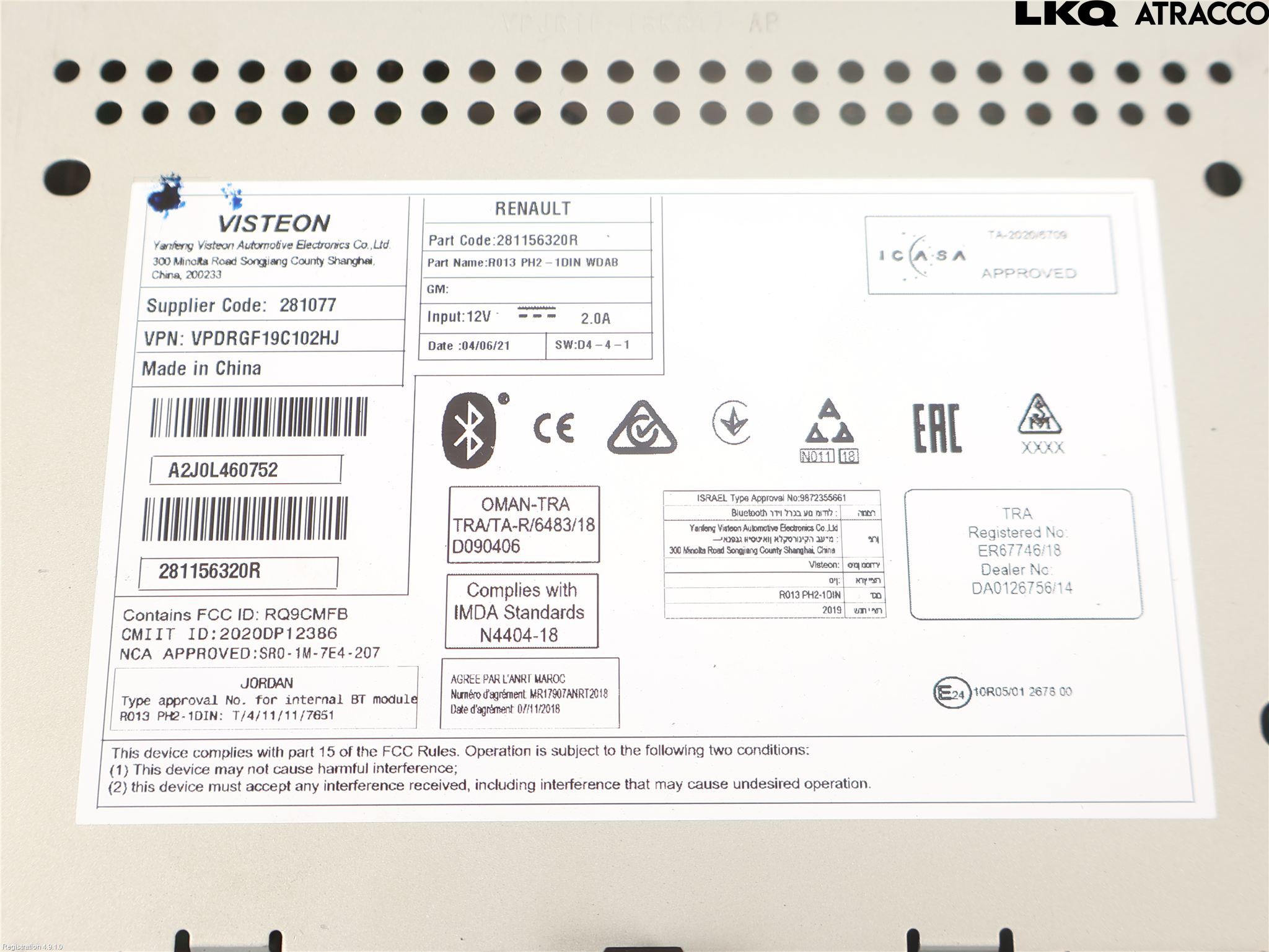 Renault MASTER III 20-24 Cd Radio - Multimediapanel