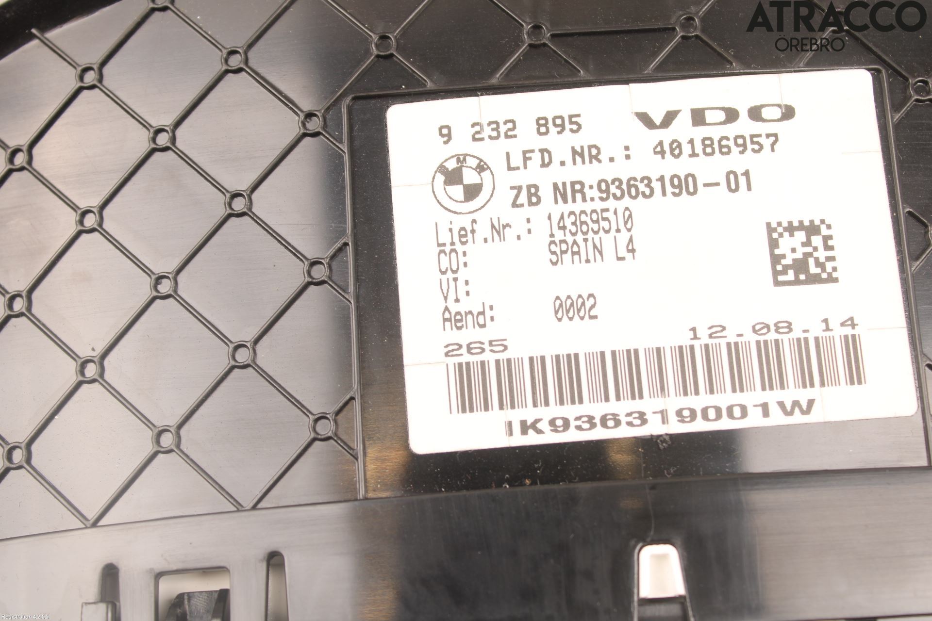 BMW 3 F30/F31/F80 12-19 Instrument Komb