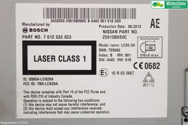 Nissan NOTE E12 14-20 Gps Navigator