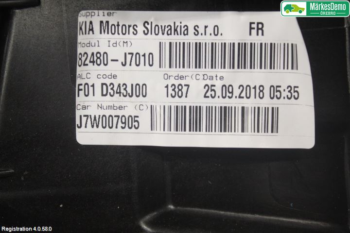 Kia CEED/CEED SW 19- Fönsterhissmekanism