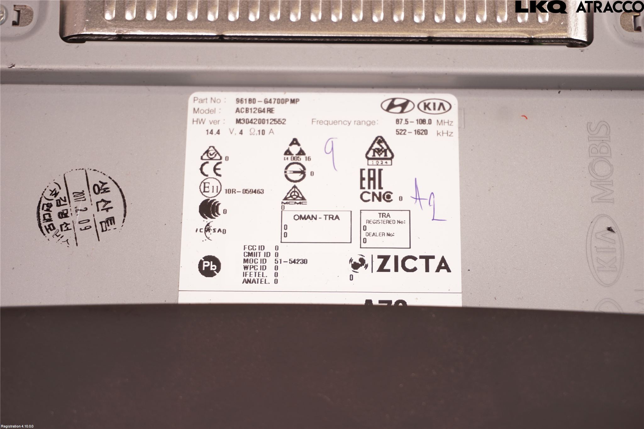 Hyundai i30 PD 17- Cd Radio - Multimediapanel