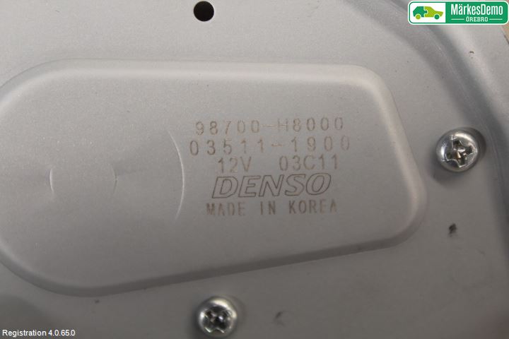 Kia STONIC 18->> Torkarmotor Baklucka
