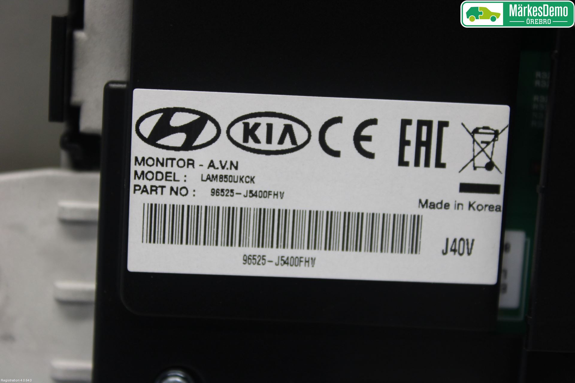 Kia STINGER 18- Bildskärm