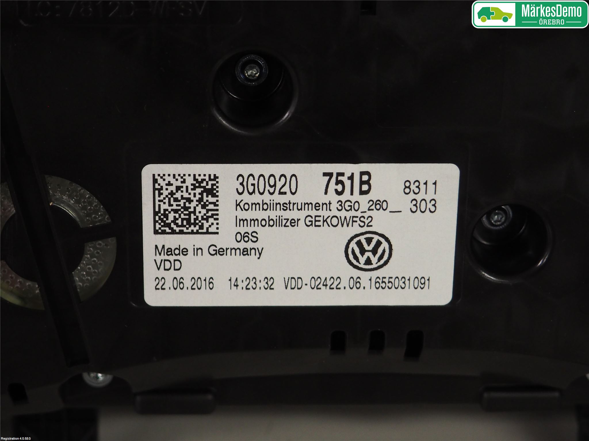 Volkswagen VW PASSAT 15-19 Instrument Komb