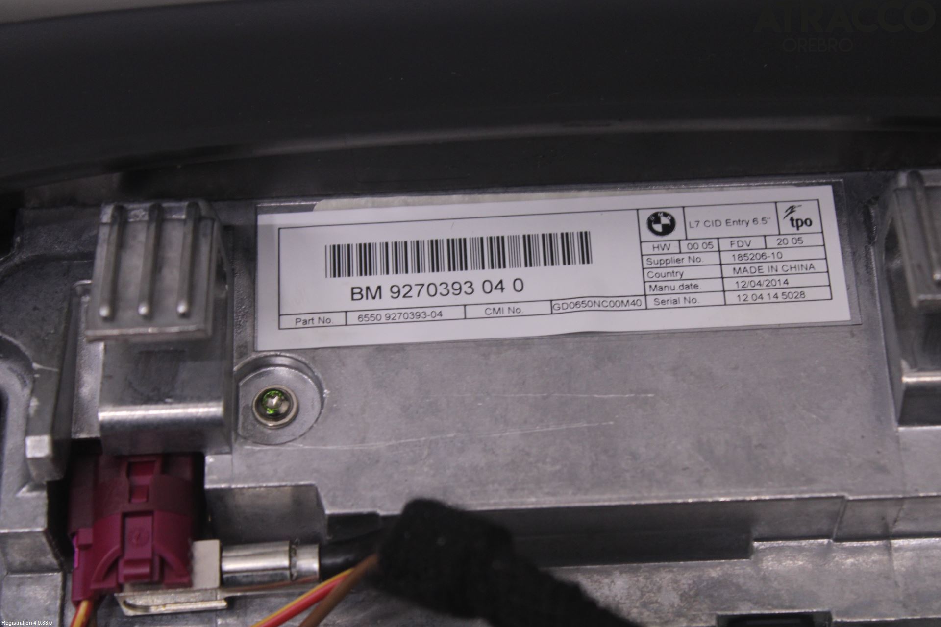 BMW 3 GT F34 13-19 Bildskärm
