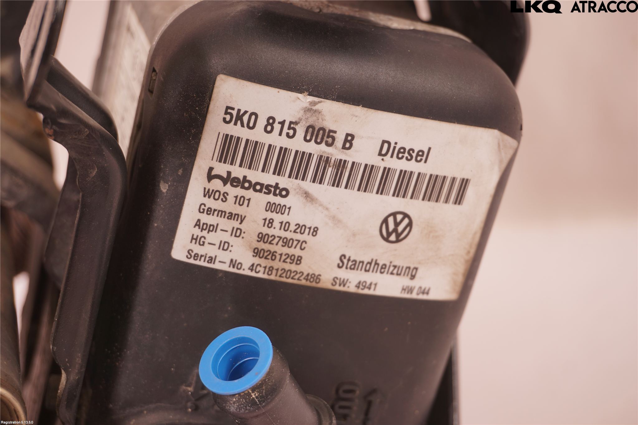 Volkswagen VW CADDY 16-20 Dieselvärmare