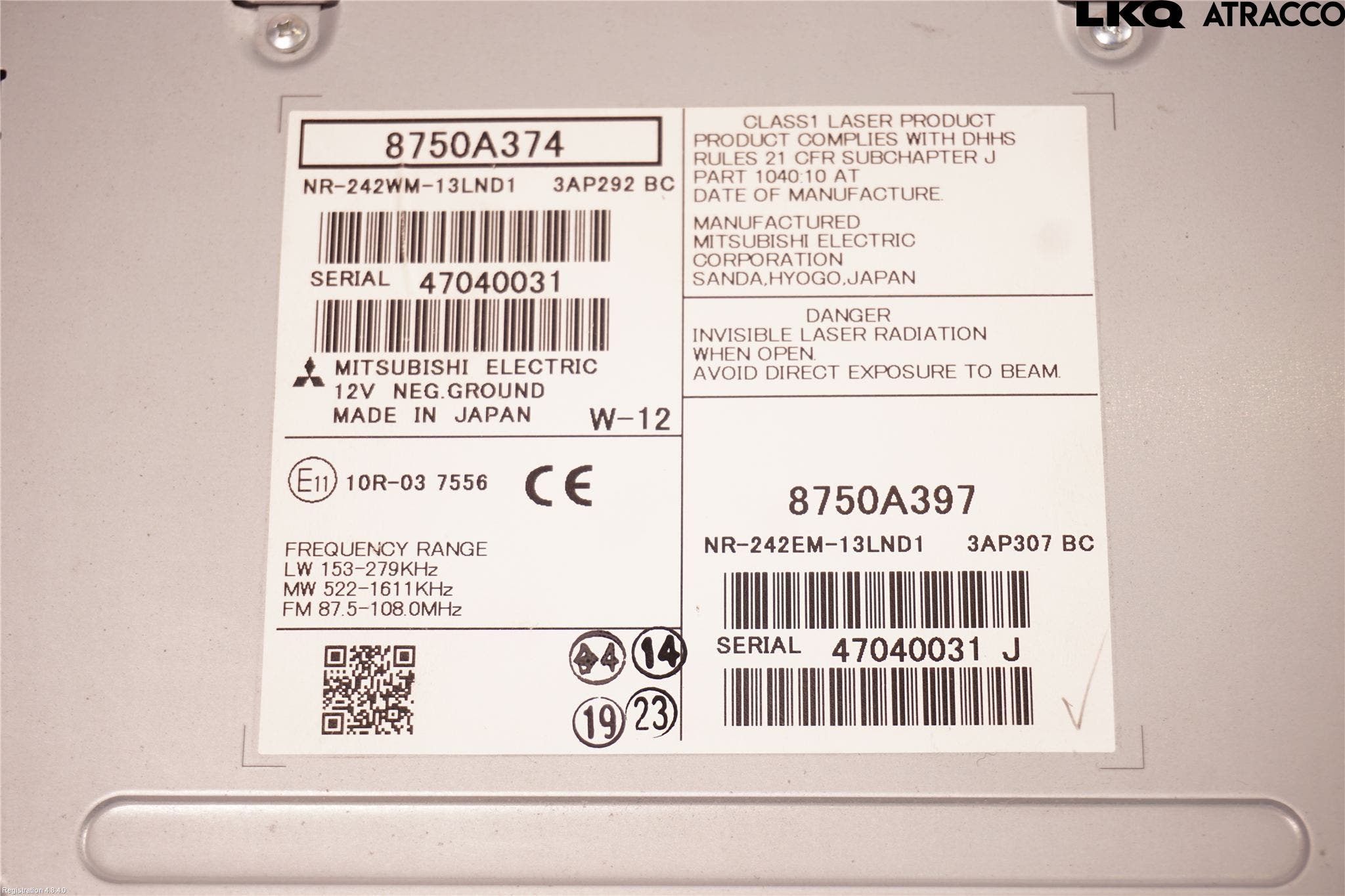 Mitsubishi OUTLANDER 13-21 Cd Radio - Multimediapanel