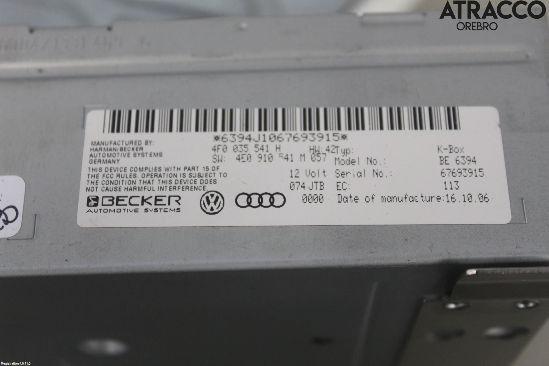 Audi A6/S6     05-11 Radio Övrigt