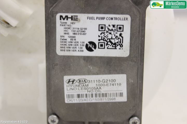 Kia NIRO (DE) 17-22 Bränslepump El