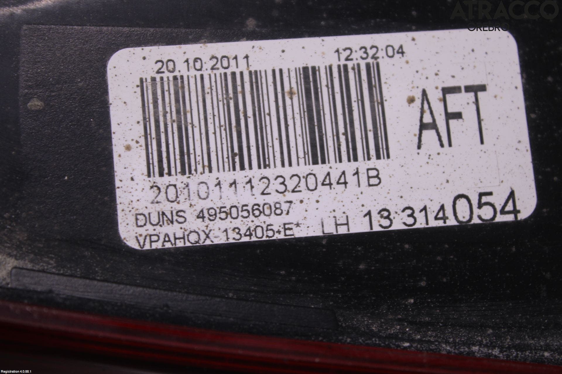 Opel ASTRA J 10-15 Bakljus Lucka Vä