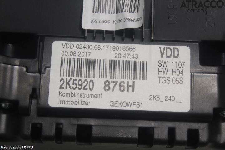 Volkswagen VW CADDY 16-20 Instrument Komb
