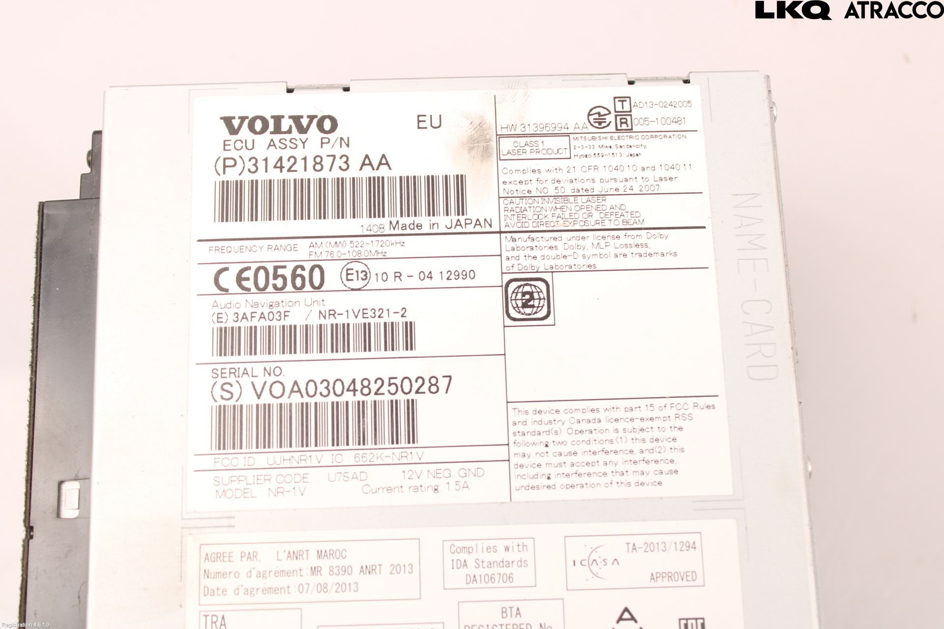 Volvo V70 14-16 Styrenhet Multimedia