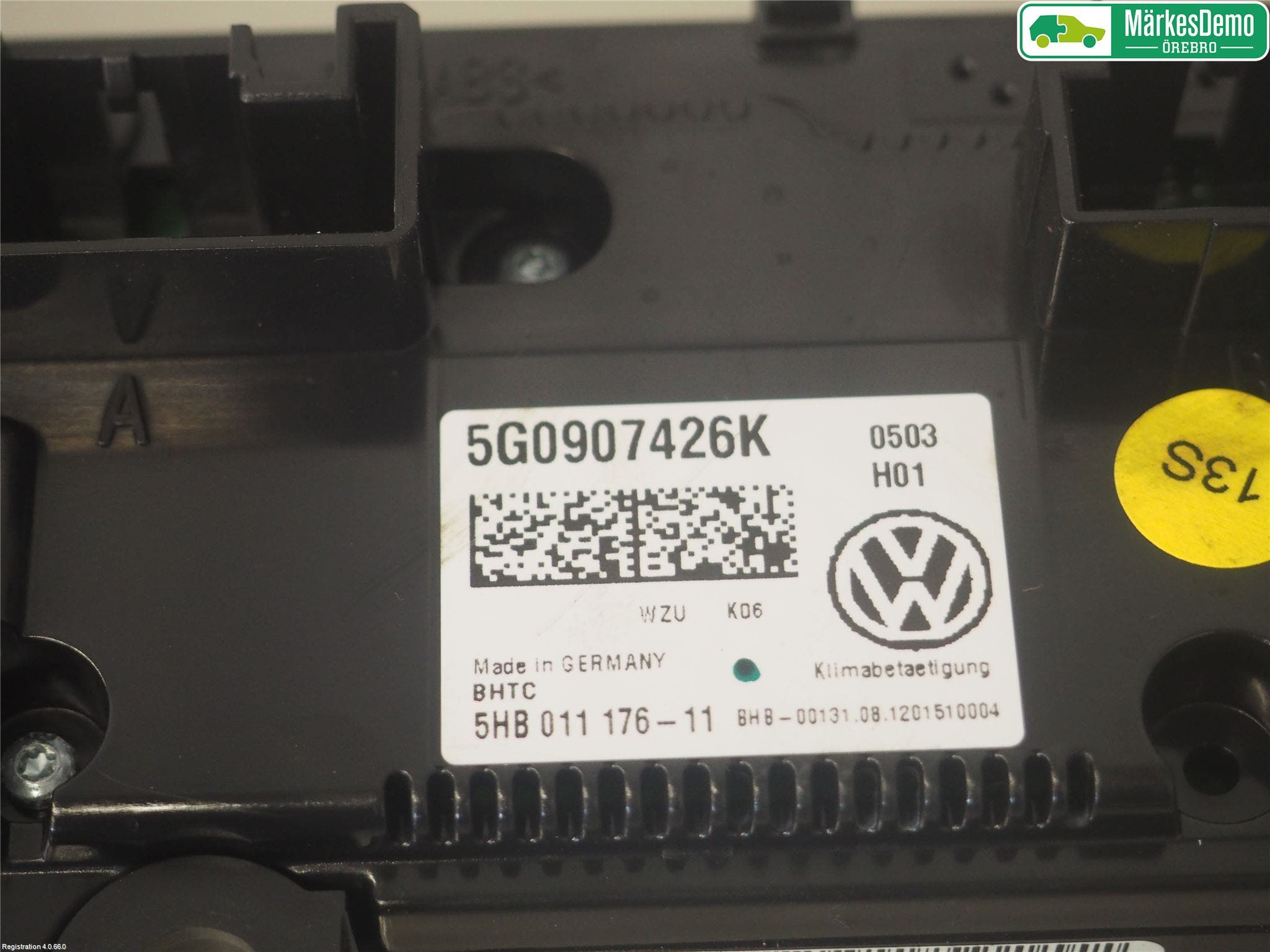 Volkswagen VW GOLF / E-GOLF VII 13-20 Ac Styrenhet Ac Manöveren