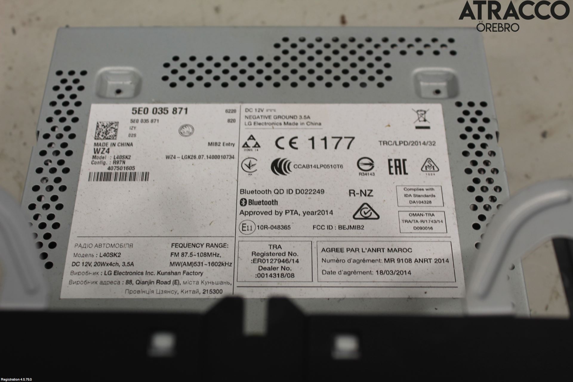 Skoda OCTAVIA (5E) 13-20 Cd Radio - Multimediapanel