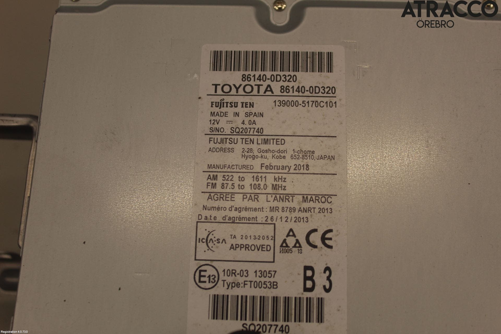 Toyota YARIS XP130 15-20 Cd Radio - Multimediapanel