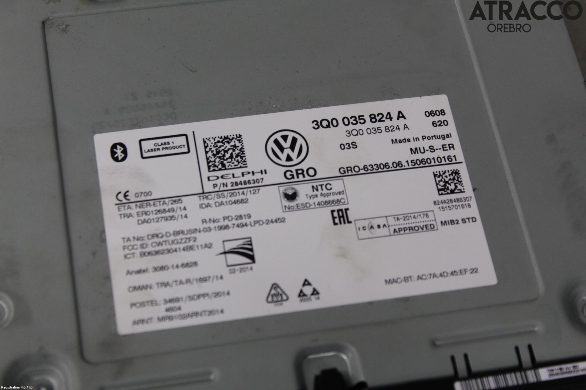 Volkswagen VW GOLF / E-GOLF VII 13-20 Radio