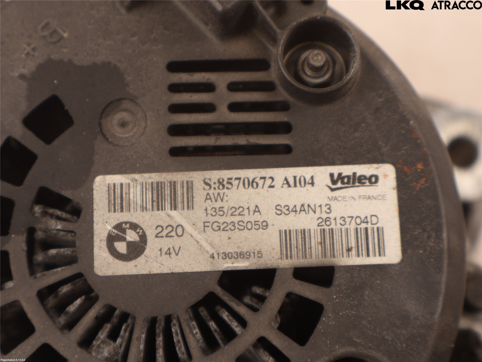 BMW 5 F10/F11/F18 09-17 Generator