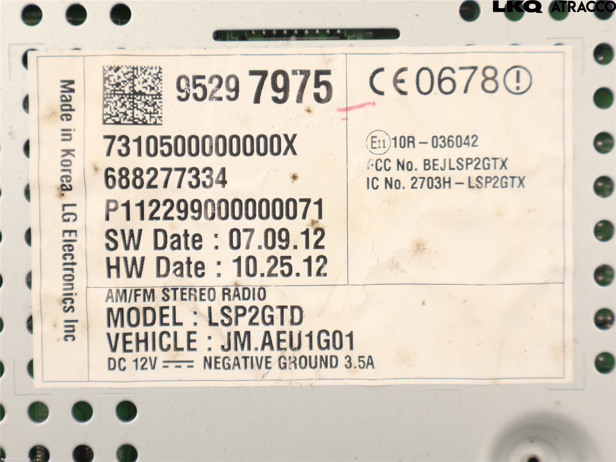 GM CHEVROLET CRUZE Cd Radio - Multimediapanel