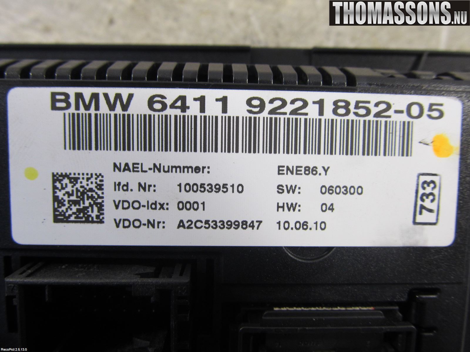 BMW 3 E90/91 SED/TOU 05-12 Ac Styrenhet Ac Manöveren