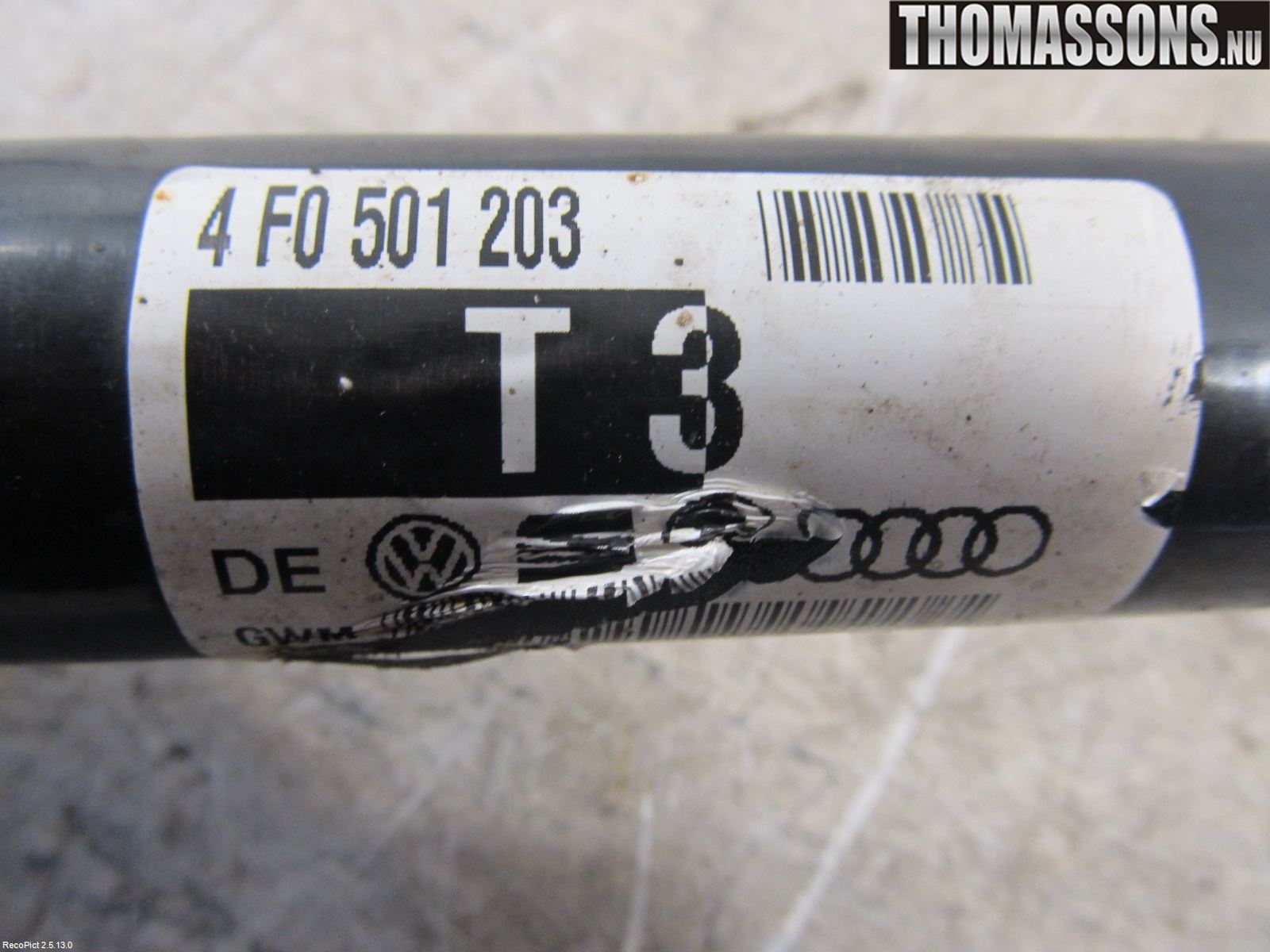 Audi A6/S6     05-11 Drivaxel Bak Höger