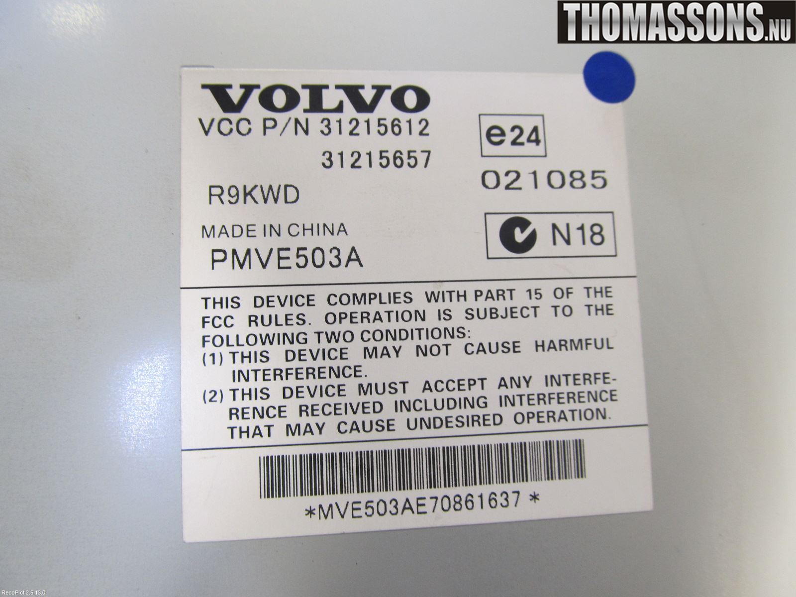 Volvo V70 08-13 Radio-Stereo Förstärkare