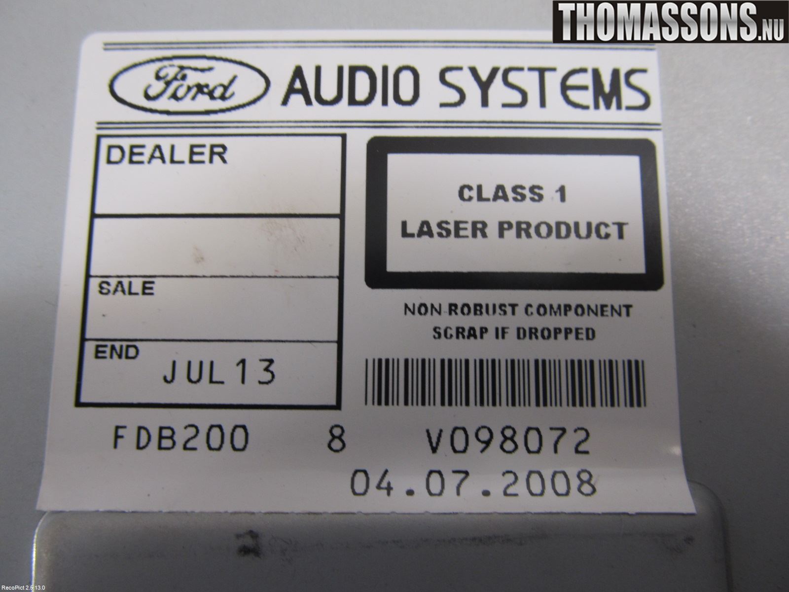 Ford FIESTA     06-08 Radio