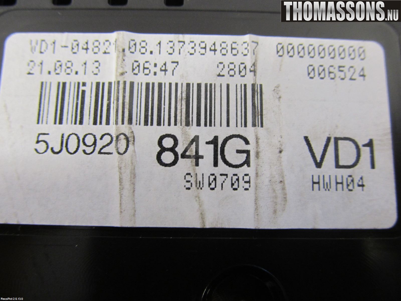 Skoda FABIA 07-14 Instrument Komb