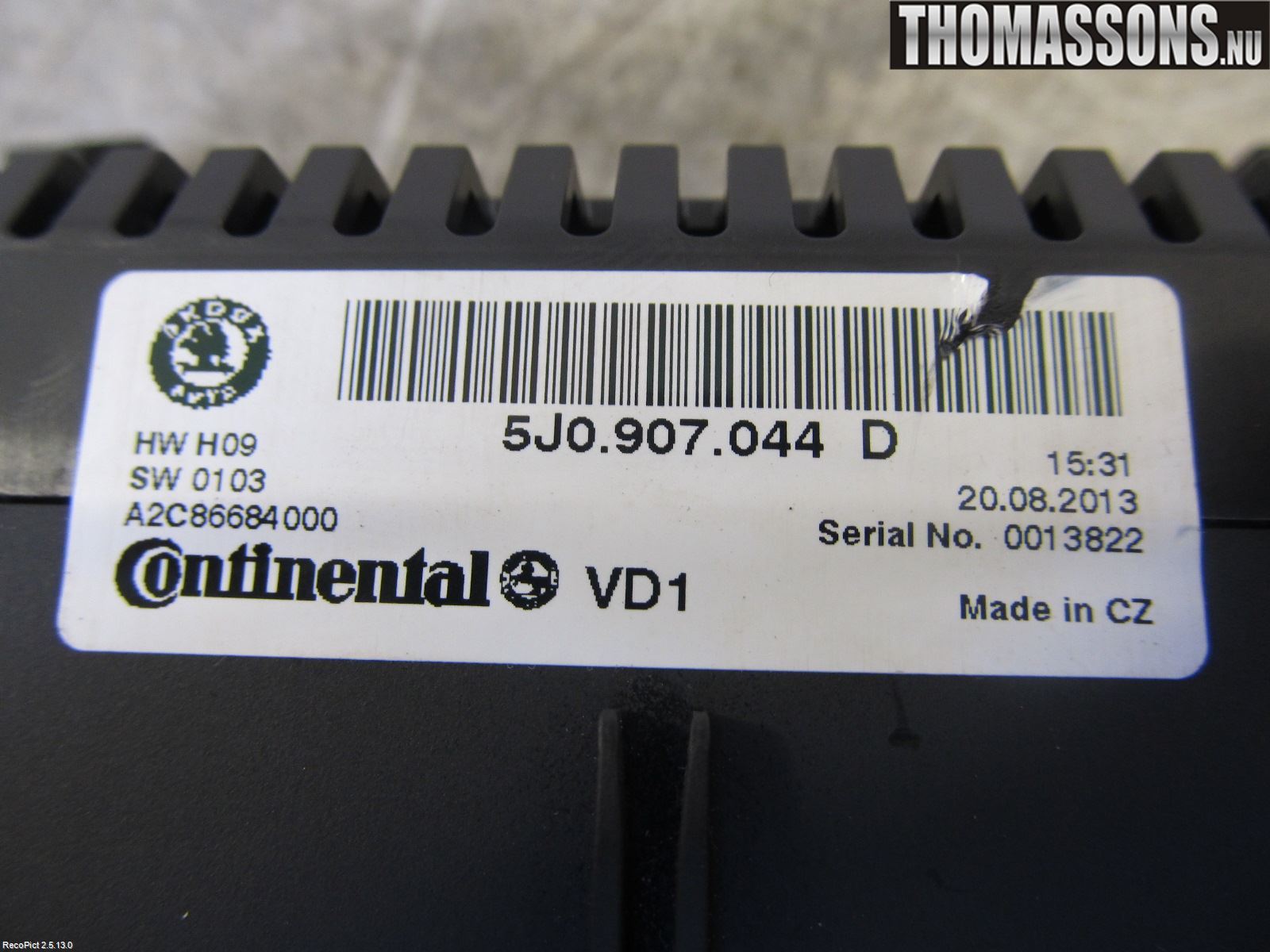 Skoda FABIA 07-14 Ac Styrenhet Ac Manöveren