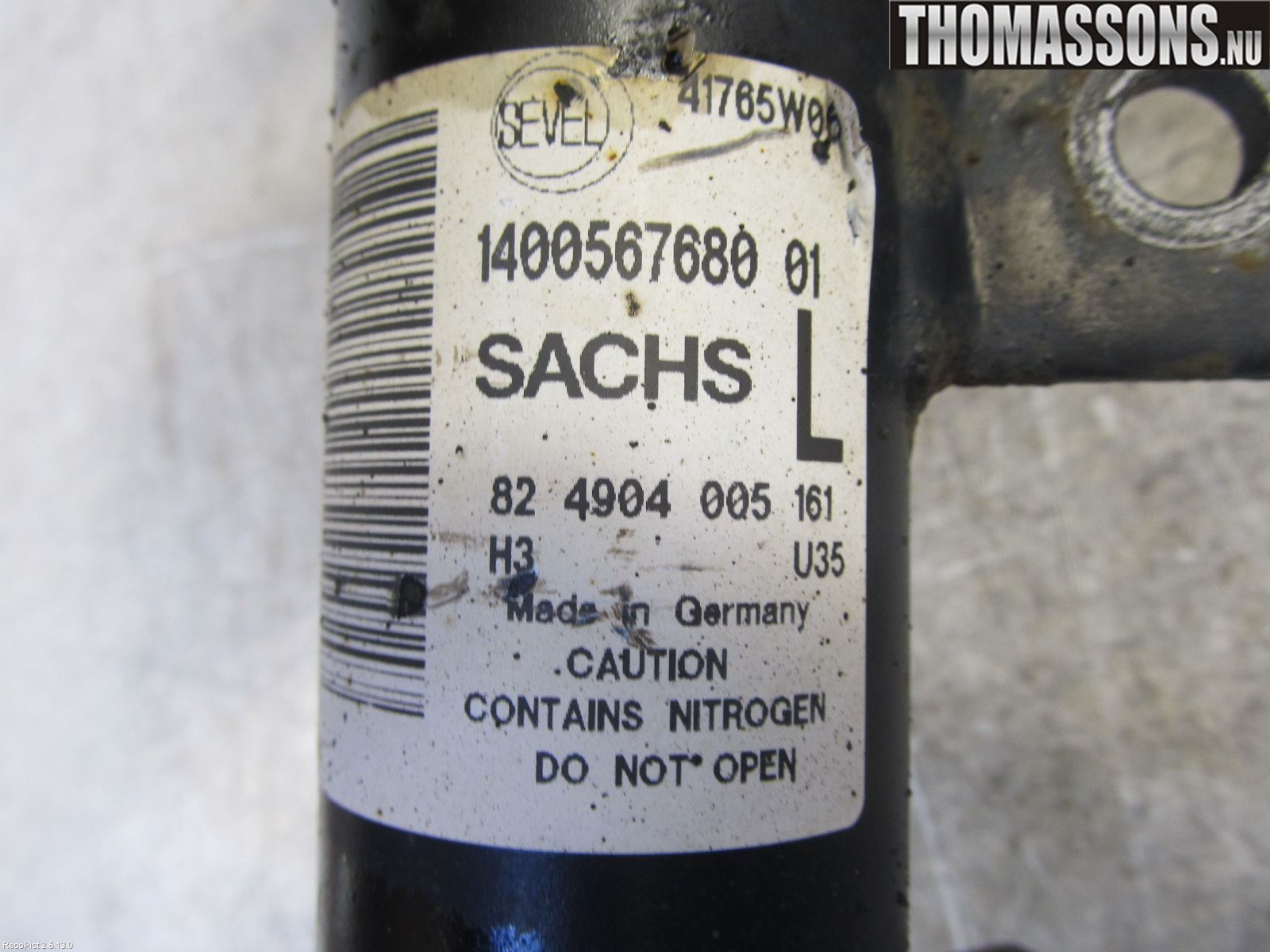 Peugeot EXPERT 15-16 Fjäderben Fram Vänster