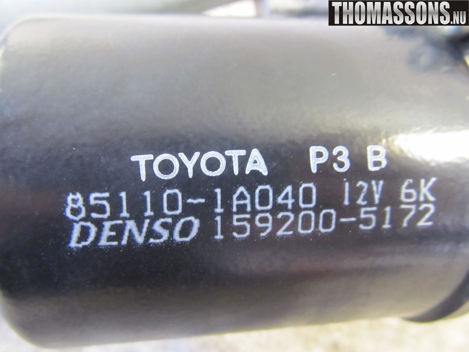 Toyota AVENSIS 07-08 Torkarmotor Vindruta