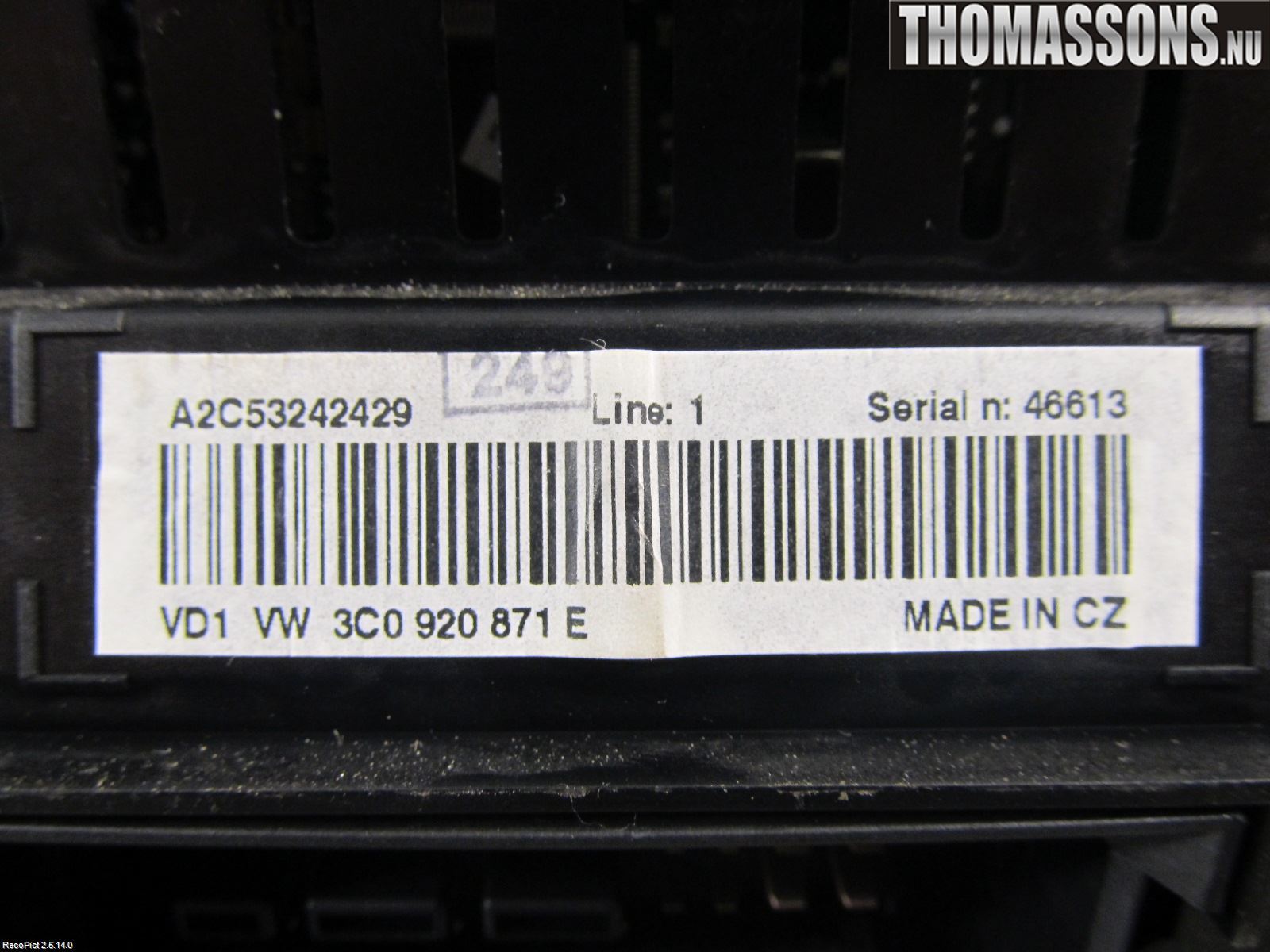 Volkswagen VW PASSAT 05-11 Instrument Komb