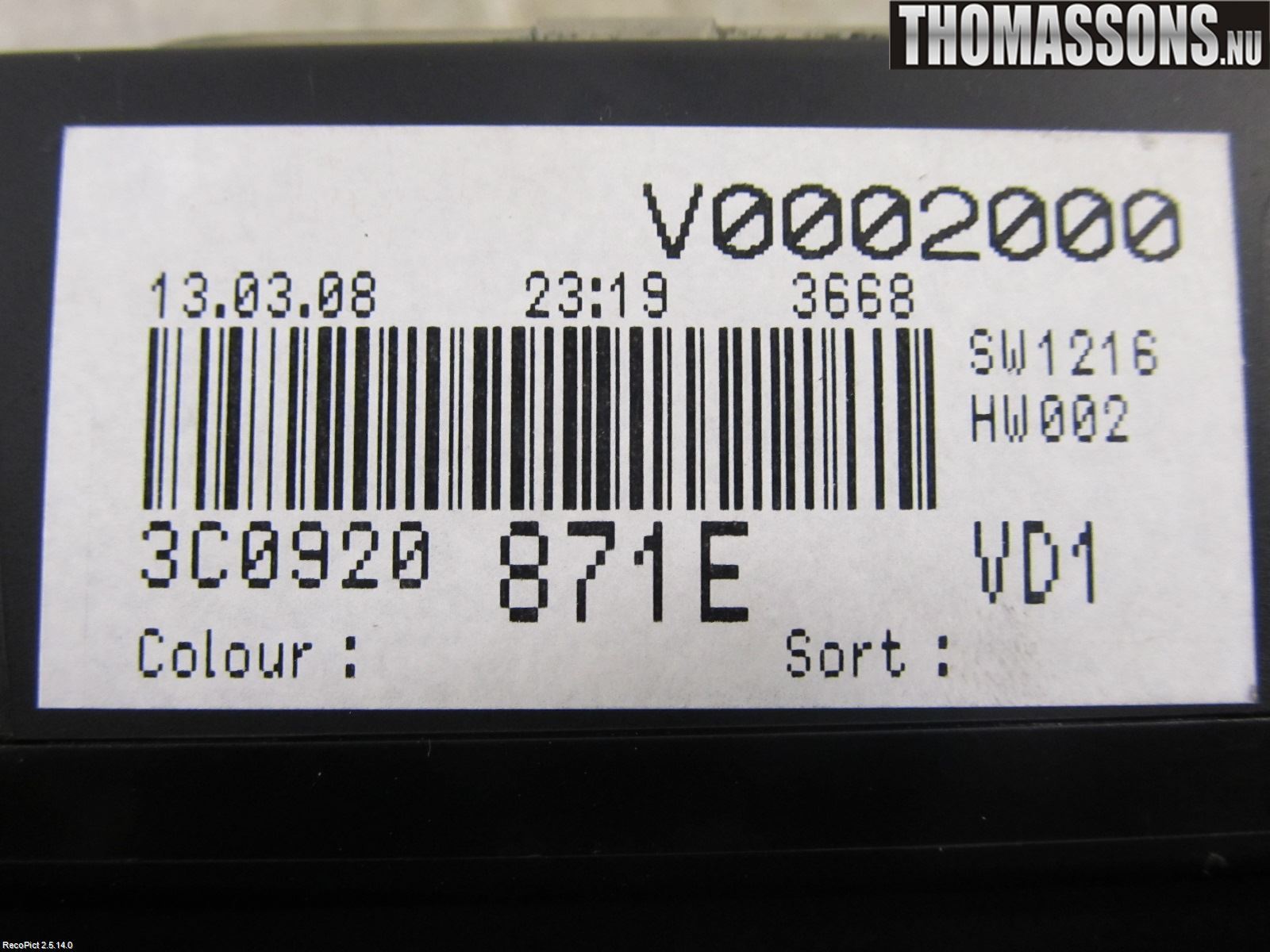 Volkswagen VW PASSAT 05-11 Instrument Komb